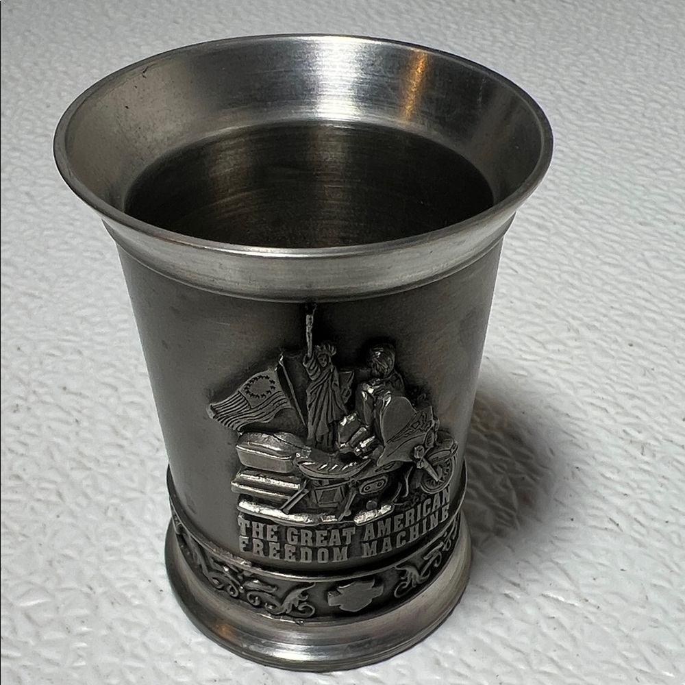 Harley Davidson Pewter Shot Glass The Great American Freedom Machine series '70